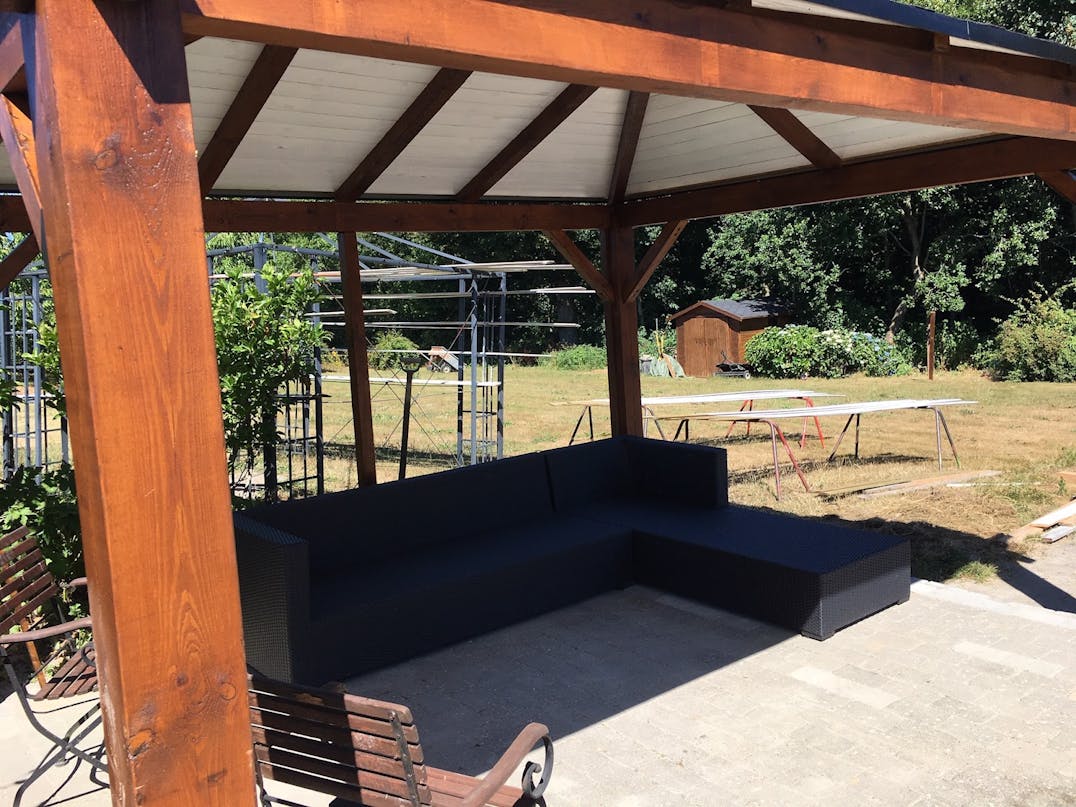 Pavillon til brolagt terrasse Pavillon til brolagt terrasse